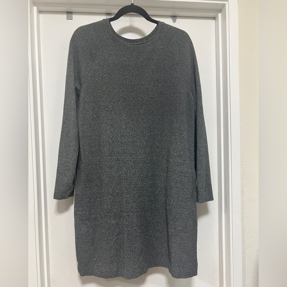 J. Jill sweatshirt Heather Gray Long Sleeve Shift Dress - size M